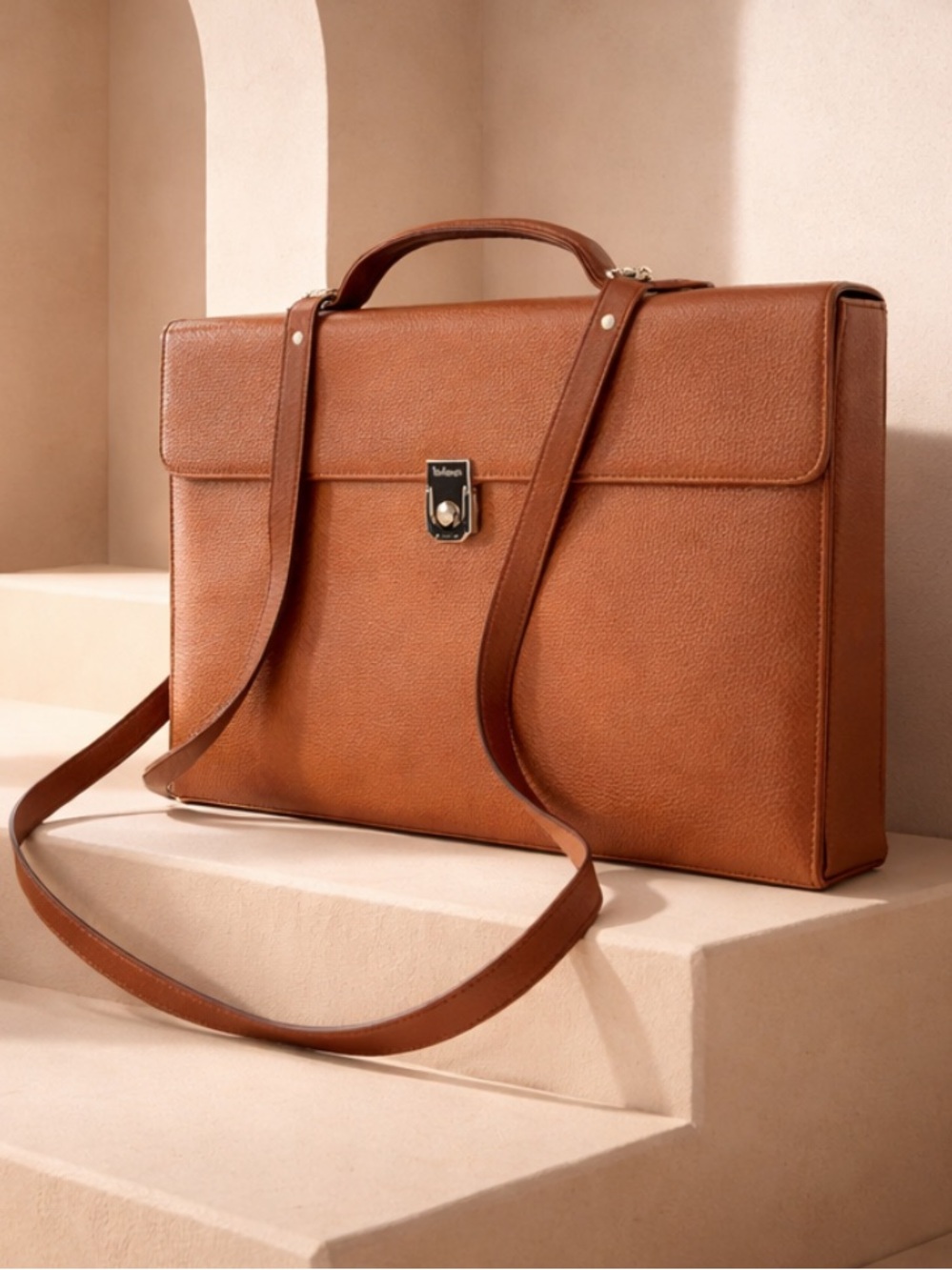 Authentic Office  Unisex Leather Bag Burberry.
